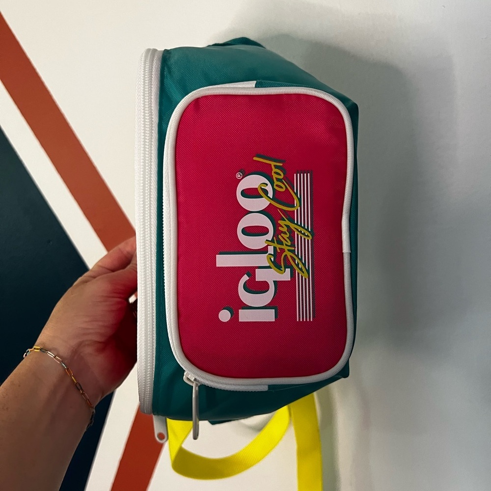 Igloo Retro Cooler Bag - Teal, Pink & Yellow